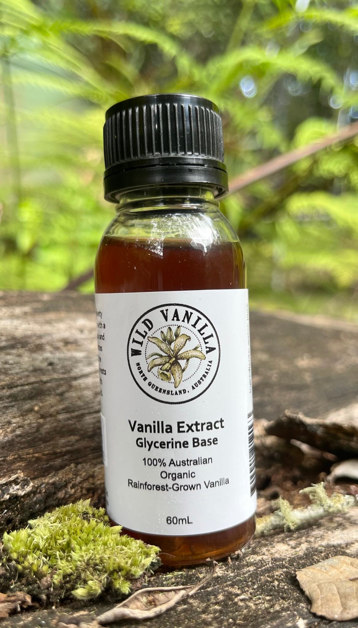 60ml Glycerin Base Vanilla Extract Organic Rainforest Grown Wild Vanilla