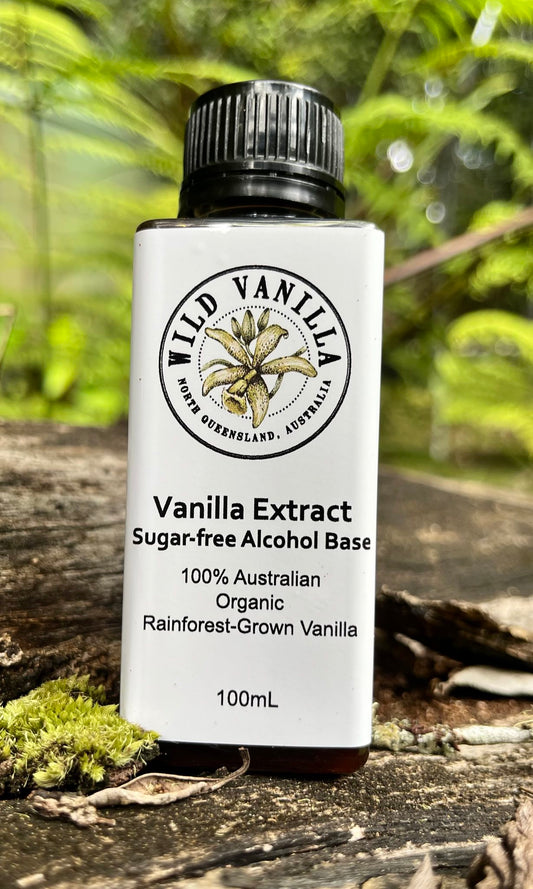 100ml Sugar Free Alcohol Base Vanilla Extract Organic Rainforest Grown Wild Vanilla